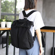 Unique Robes Boho black Canvas Square Backpack - bagstylebliss