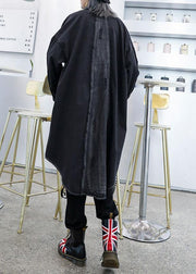 Unique asymmetric hem Fine outfit black Art women coats fall - bagstylebliss