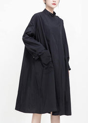 Unique black Fine tunic coatsFabrics two ways to wear big pockets coats - bagstylebliss
