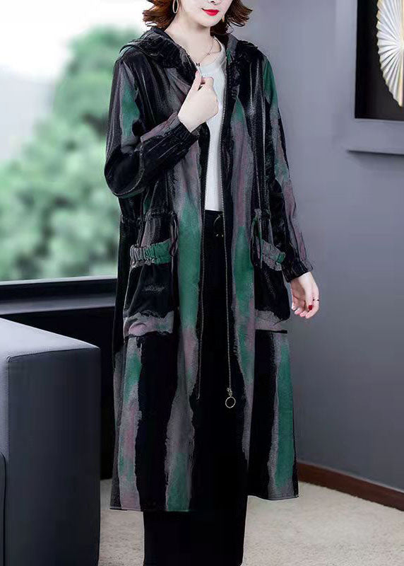 Unique tie waist cotton high neck dresses Catwalk black loose Dress