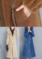 Vintage Beige fashion Nail bead Thick Winter Long sleeve parka