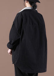 Vintage Black Pockets Coat Spring - bagstylebliss