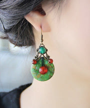 Vintage Chinese Style Turquoise Decorative Drop Earrings