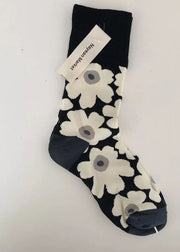 Vintage Blumensocken aus dicker Baumwolle