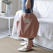 Vintage Upcycle Casual Patchwork Large Canvas Shoulder pink Bag - bagstylebliss