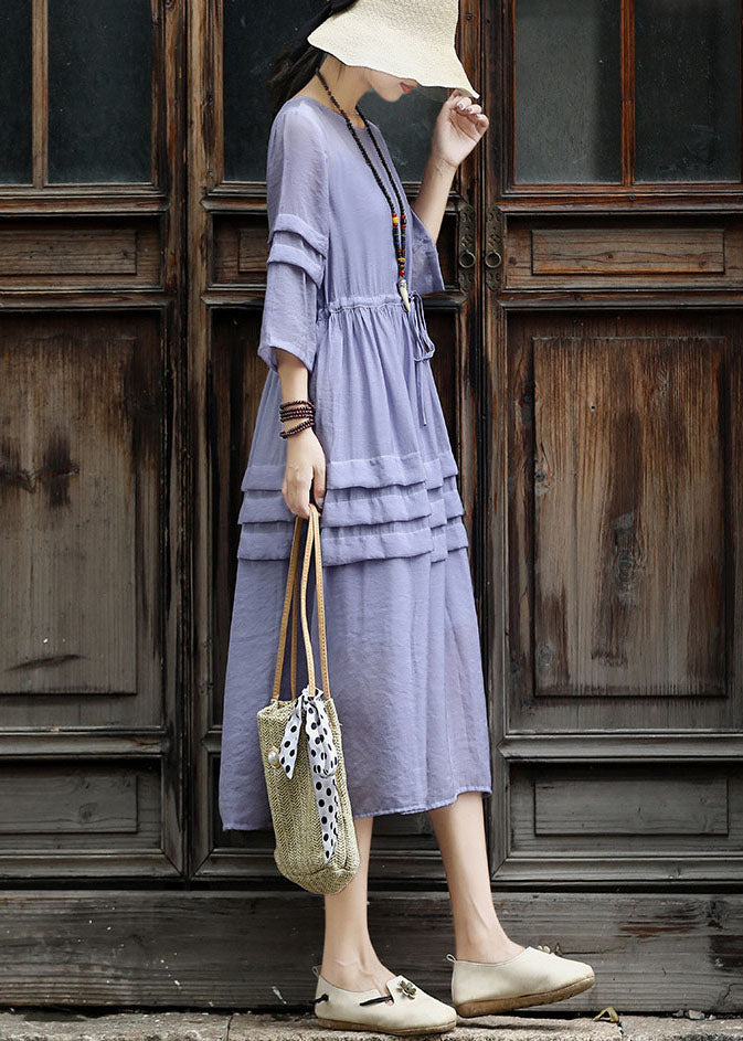 Violet Original Design Exra Large Hem Cotton Dress Two Pieces Set Summer