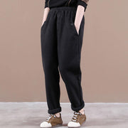 Vivid black pants  spring elastic waist pockets Photography trousers - bagstylebliss