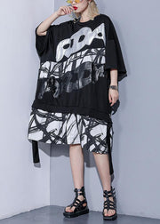 Vivid embroidery patchwork European Cotton dress black Dress summer - bagstylebliss