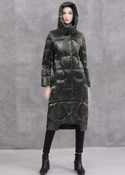 Warm Loose fitting winter jacket hooded winter outwear black winter duck down coat - bagstylebliss