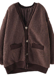 Warm chocolate women parkas plus size winter winter coats v neck jacket - bagstylebliss