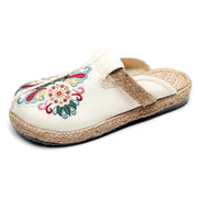 2022 Leinenblumenschuhe Flip-Flop-Flats