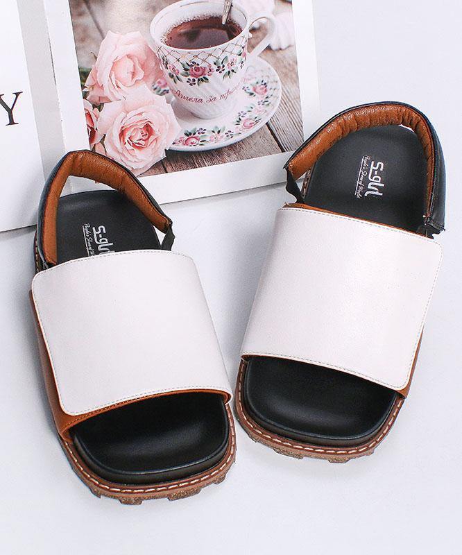 White Faux Leather best sandals for walking  Walking Sandals - bagstylebliss