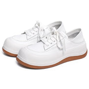 White Flat Shoes Faux Leather Casual Cross Strap Flat Feet Shoes - bagstylebliss