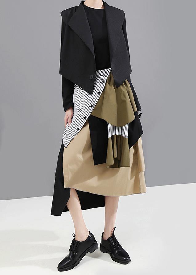 Woman Patchwork Asymmetrical Skirt - bagstylebliss