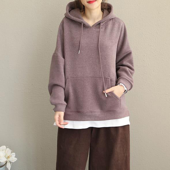 Women 2018 New Casual Thicken Brushed Fleece Loose Tops Q1912