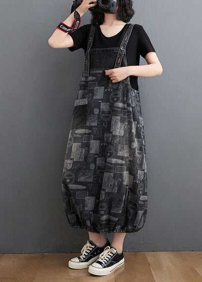 Women Black Print Clothes For Women Spaghetti Strap A Line Spring Dress - bagstylebliss