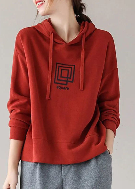 Damen Sweatshirts aus Baumwolle mit Kordelzug und Kordelzug, lange Ärmel