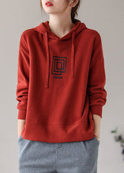 Damen Sweatshirts aus Baumwolle mit Kordelzug und Kordelzug, lange Ärmel