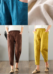 Women Chocolate Cotton Linen Summer Pants - bagstylebliss