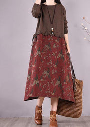 Women Chocolate Patchwork Print Clothes O Neck Loose Spring Dress - bagstylebliss