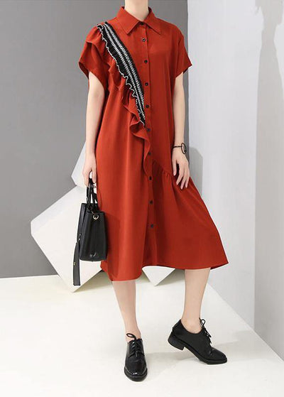 Women Drops Design Fashion Asymmetrical Agaric Lace Shirt Dress - bagstylebliss