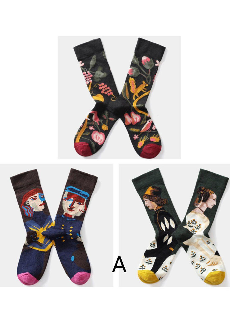 Frauen Midnight Eichhörnchen Paitings Cotton Crew Socken