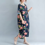 Women Plus Size Clothing Loose Floral Casual Dresses