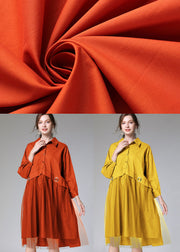 Women Yellow Patchwork Tulle Dress Fall