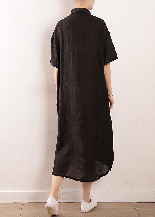 Women black clothes Metropolitan Museum Photography side open Maxi summer Dresses - bagstylebliss