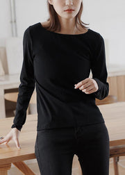 Women black cotton blouses for women wild Plus Size Clothing fall blouses - bagstylebliss