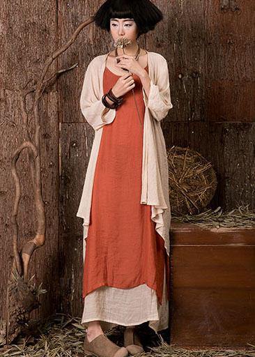 Women bracelet sleeved linen tops women Tunic Tops nude cardigan summer - bagstylebliss