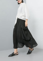 Women chiffon clothes For Women Omychic Spring Solid Color Lanon Fashion Skirt - bagstylebliss