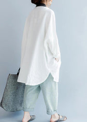 Women lapel Batwing Sleeve cotton box top 2024 Shape white oversized blouses Summer