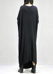 Women o neck long sleeve Tunics black Traveling Dress fall - bagstylebliss