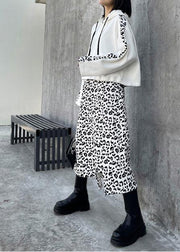 Women's Retro Fashion Fried Street Leopard Print Bodysuit Two Piece Skirt - bagstylebliss