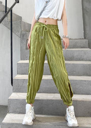 Women's casual trousers summer green thin section loose  thin harem beam feet pants - bagstylebliss