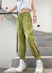 Women's casual trousers summer green thin section loose  thin harem beam feet pants - bagstylebliss