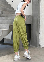 Women's casual trousers summer green thin section loose  thin harem beam feet pants - bagstylebliss