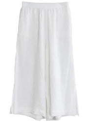 Women's casual wide-leg pants 2021 summer thin white pants - bagstylebliss