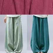 Women's summer casual pants loose large size retro cotton and linen wide legs harem pants tide - bagstylebliss