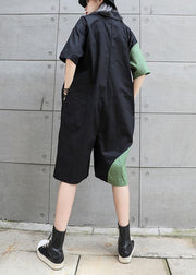 Women's summer patchwork jumpsuit loose ming harem pants - bagstylebliss