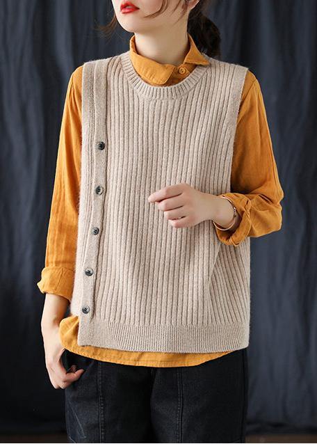 Yellow Crane Tops O Neck Sleeveless Fashion Spring Sweaters - bagstylebliss