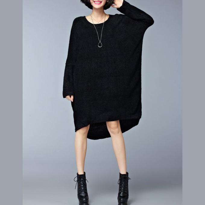 autumn casual black sweater dresses oversize long sleeve knit maternity dress