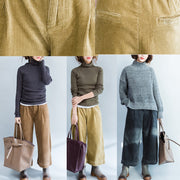 autumn black casual corduroy pants vintage harem pants