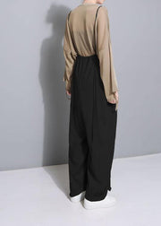 black casual cotton wearing methods pants plus size linen wide leg pants - bagstylebliss