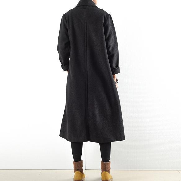 black warm woolen coats outwear 2024 winter outfits oversize jackets long