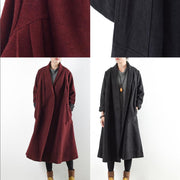 black warm woolen coats outwear 2024 winter outfits oversize jackets long