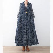 boutique black cotton polyester coat trendy plus size prints outwear women sleeveless maxi coat