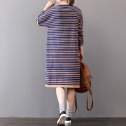 chunky striped sweater dress oversize o neck winter dresses Elegant long sleeve winter dress