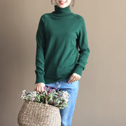 cozy navy knit sweaters fall fashion knitted blouses boutique long sleeve t shirt cotton